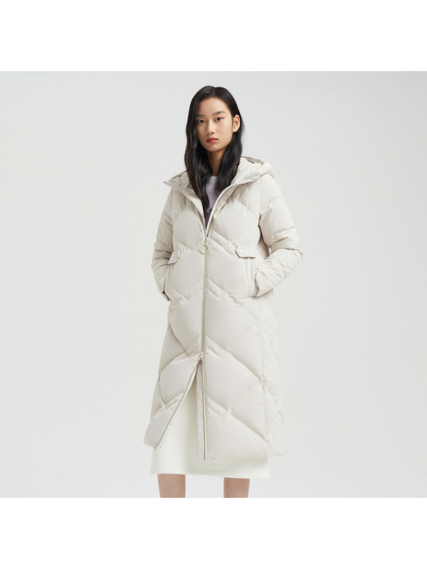 波司登羽绒服长款连帽时尚保暖简约显瘦百搭气质通勤B00145176Q