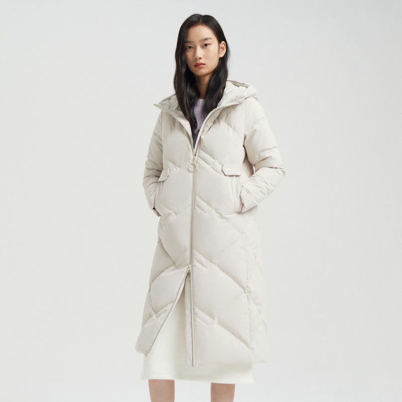 波司登羽绒服长款连帽时尚保暖简约显瘦百搭气质通勤B00145176Q图片