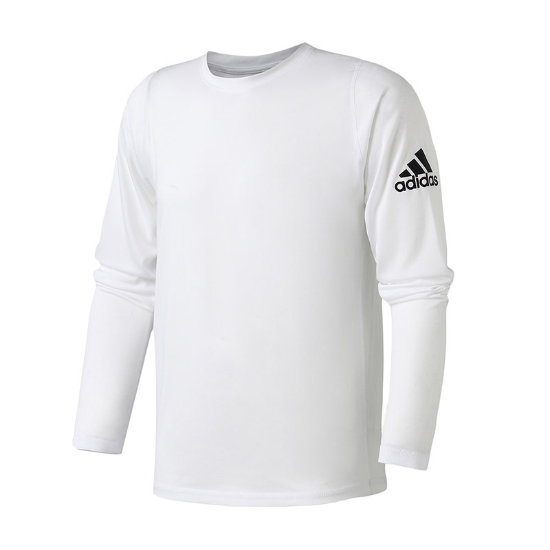 adidas男服长袖T恤圆领套头衫针织综合训练运动服DQ2847 L DQ2847白色