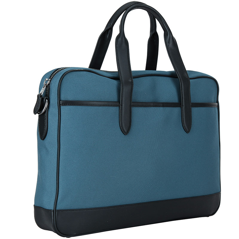 coach蔻驰男士湖蓝色帆布手提肩背斜挎公文包f31277qbden