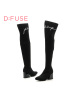 迪芙斯(D:fuse)冬季尖头高跟粗跟时尚长靴女DF74117173