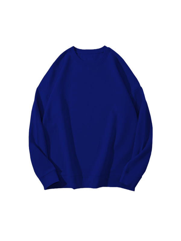 纯色加绒卫衣女秋冬韩版宽松休闲上衣T恤女学生情侣装外套打底衫