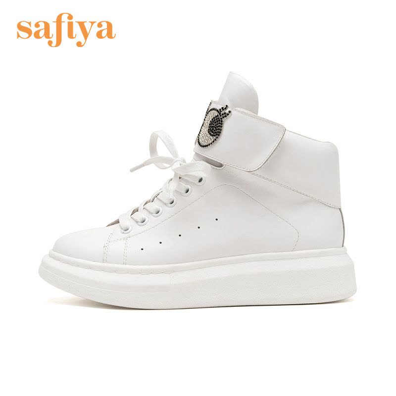 Safiya索菲娅牛皮卡通眼睛松糕底潮流休闲鞋女靴子SF64116001图片