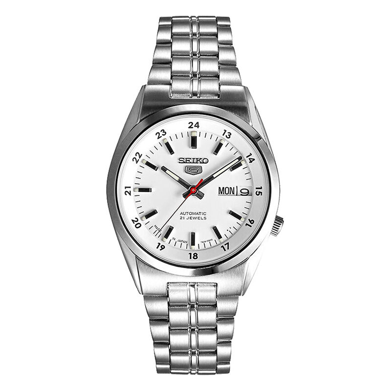 精工seiko机械表男智慧夜光商务休闲防水机械男士表snk559j1