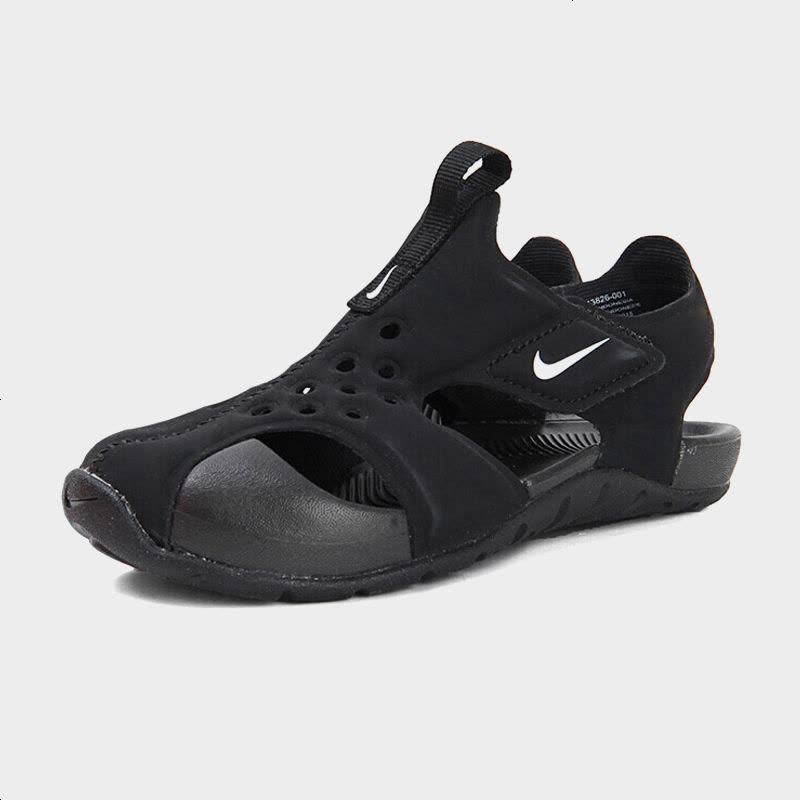 nike耐克男童女童SUNRAY ADJUST 4休闲凉鞋防滑沙滩鞋386518-011图片