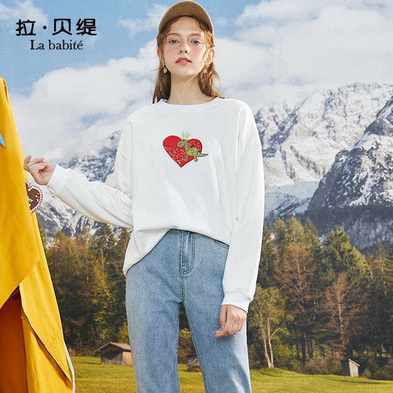 专柜同款拉贝缇卫衣女春秋薄款2019新款韩版宽松短款慵懒风上衣外套潮ins60009464