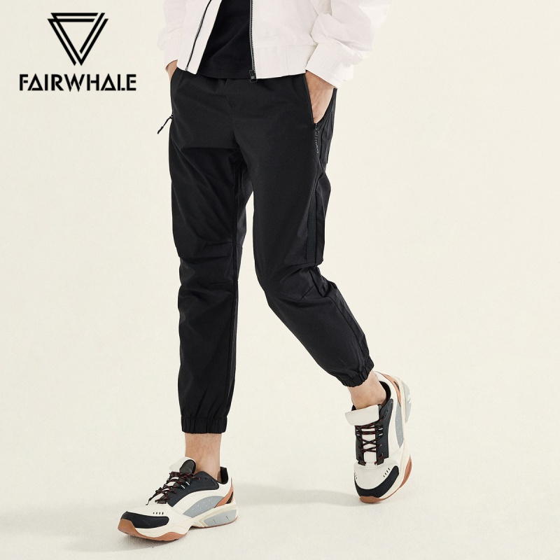 马克华菲男装休闲裤春秋简约时尚束脚潮流弹力舒适男士九分裤