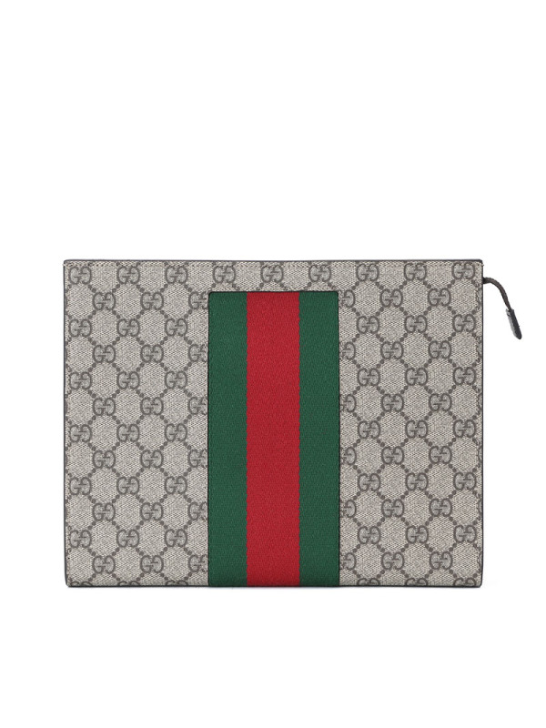 预售 古驰GUCCI 手拿包 经典织带老花 男士手拿包 475316