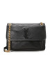 圣罗兰YSL NIKI 口盖包中号 字母LOGO褶皱皮633158金扣 女士斜挎单肩包
