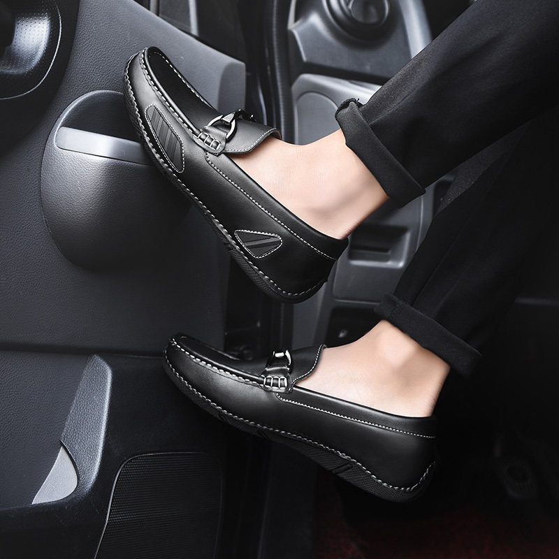 鳄鱼恤crocodile男鞋商务休闲鞋皮鞋男鞋子春季新品户外英伦套脚驾车