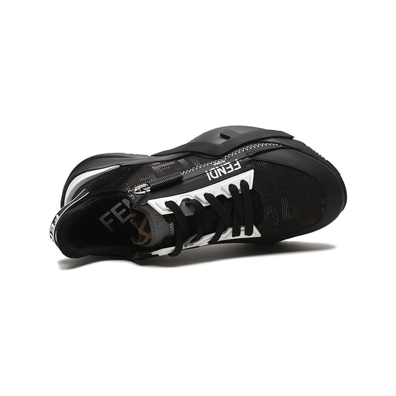 fendi芬迪女士织物等多种材质拼接flow休闲运动鞋8e8035ad78