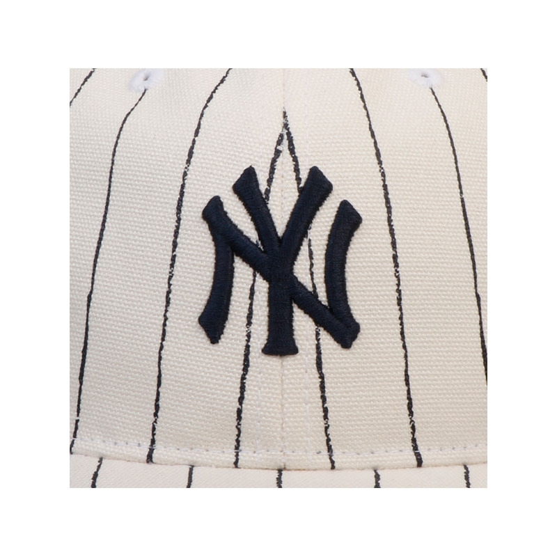 MLB美职棒棒球帽 百搭男女款小NY鸭舌帽 白色格纹棒球帽