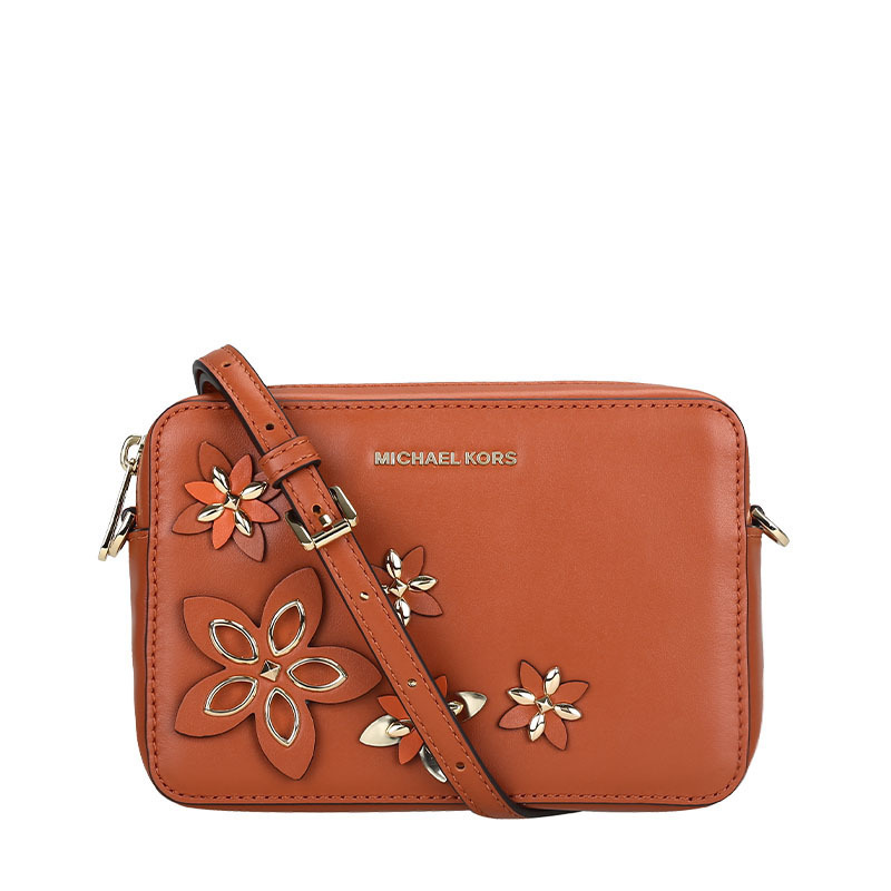Michael Kors/迈克·科尔斯 女士双色花朵铆钉斜挎相机包 32H6GFAM2T