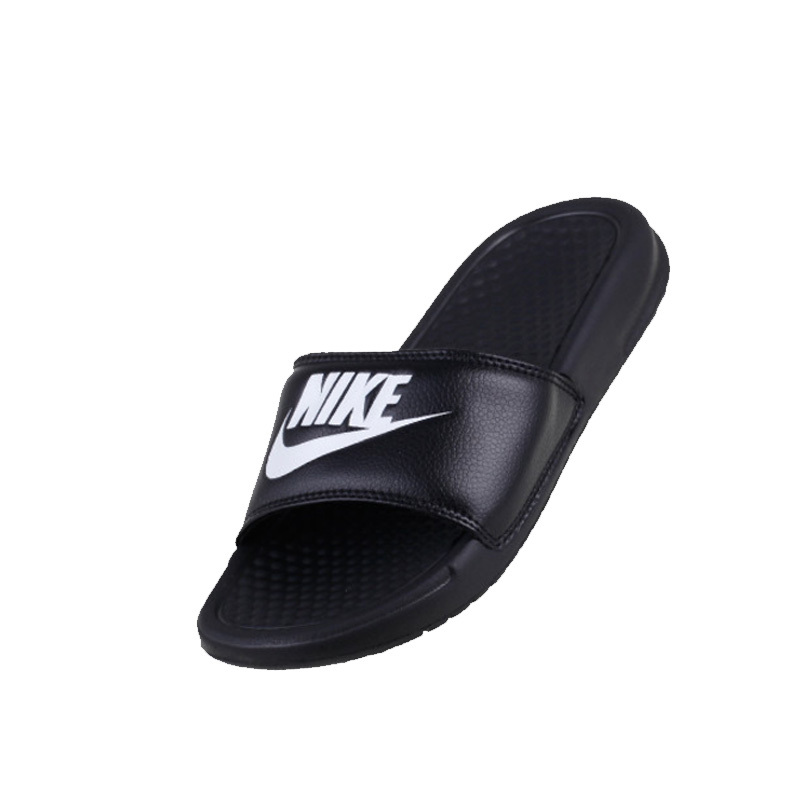 耐克Nike男鞋黑白字母运动沙滩拖鞋343880-090