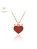 MONOLOGUE独白18K镶玉石恶魔之心小红心爱心项链女多款可选