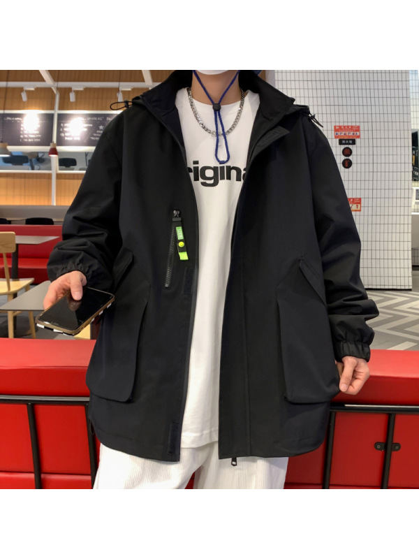 春秋新户外冲锋衣2024新款男工作服防风防水钓鱼登山服