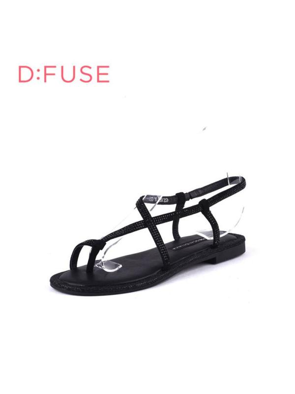 D：Fuse/迪芙斯羊反绒后绊带夹趾舒适凉鞋女鞋DF72115281_hWN67
