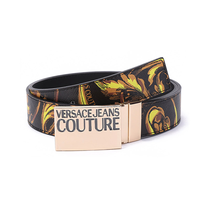 VERSACE JEANS COUTURE 范思哲 男士板扣式双面皮带腰带 72YA6F32 ZP103