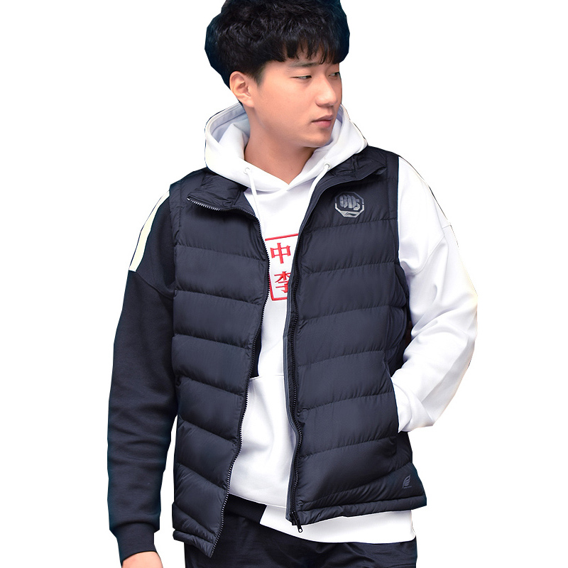 李宁lining羽绒马甲男子秋冬季保暖舒适休闲时尚badfive5篮球系列上衣