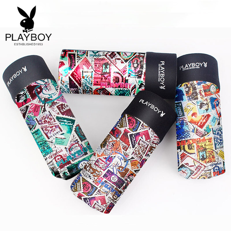 花花公子PLAYBOY男兰精粘胶全条印邮票明根滴胶平脚5595