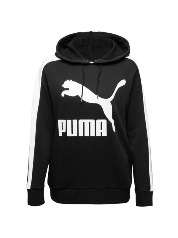 PUMA彪马女装运动服休闲连帽宽松卫衣套头衫577611-01