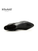St&Sat/星期六冬新款切尔西短靴女牛皮尖头铆钉女靴子SS64117071