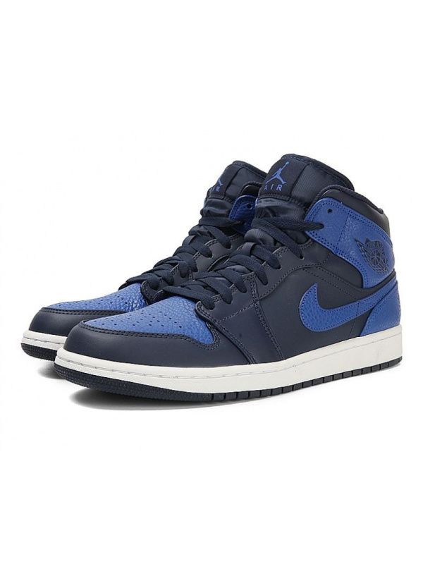 airjordan1midaj1中帮皇家蓝小黑蓝篮球鞋5547244125