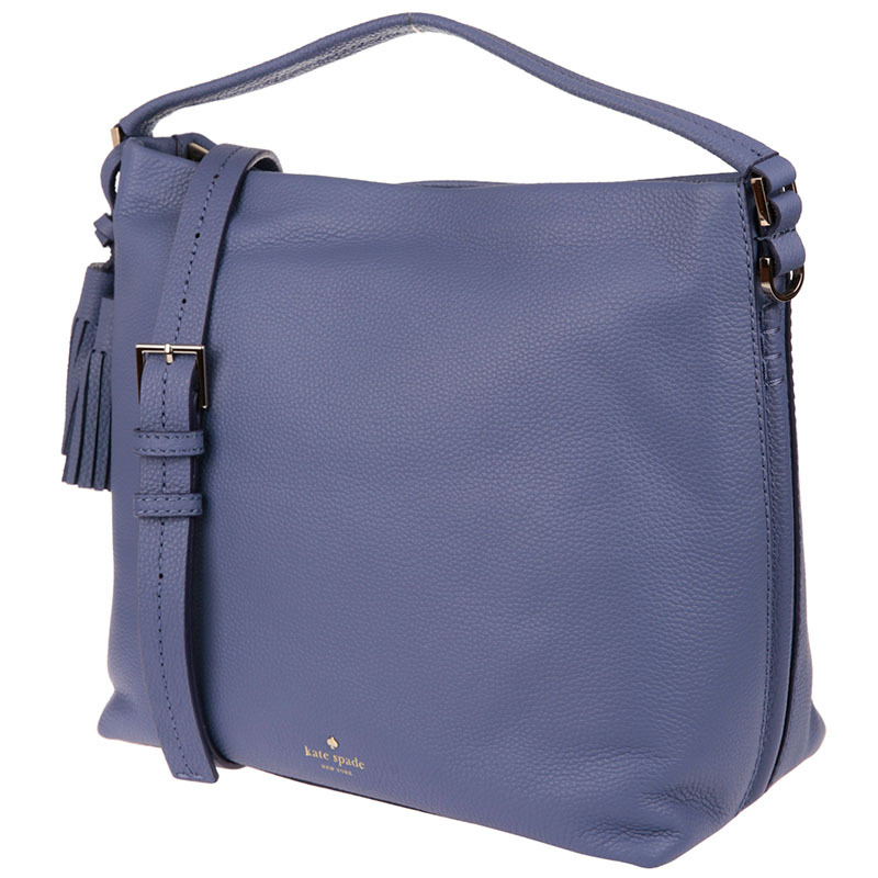 Kate Spade 凯特·丝蓓 奢侈品 女款深蓝色皮质手提单肩斜挎包 PXRU7084 422