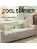夏季凉感沙发垫新款一片式直排防滑凉席坐垫夏天冰丝沙发盖布