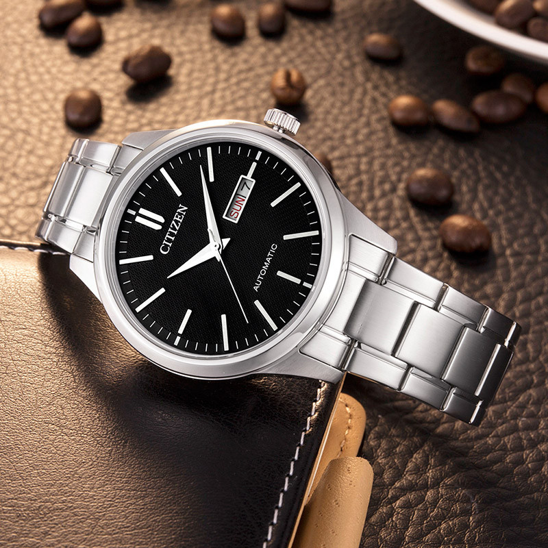 西铁城citizen手表自动机械不锈钢表带时尚男表nh752056eb
