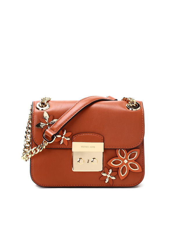 Michael Kors/迈克·科尔斯 女士Flowers花朵铆钉链条斜挎包 30H6GFAL1L