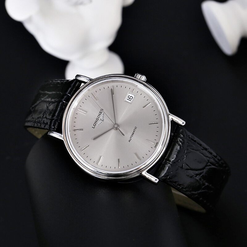 瑰丽系列 机械男表 商务日历表盘黑带自动机械表l4