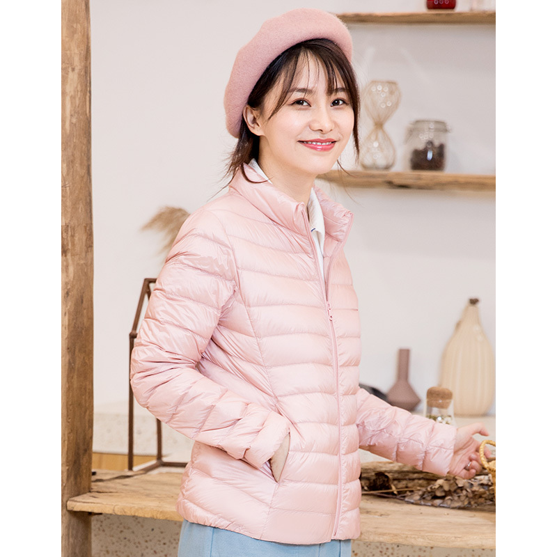 羽绒服女2020秋冬时尚轻薄羽绒服女白鸭绒短款外套反季女装上衣潮