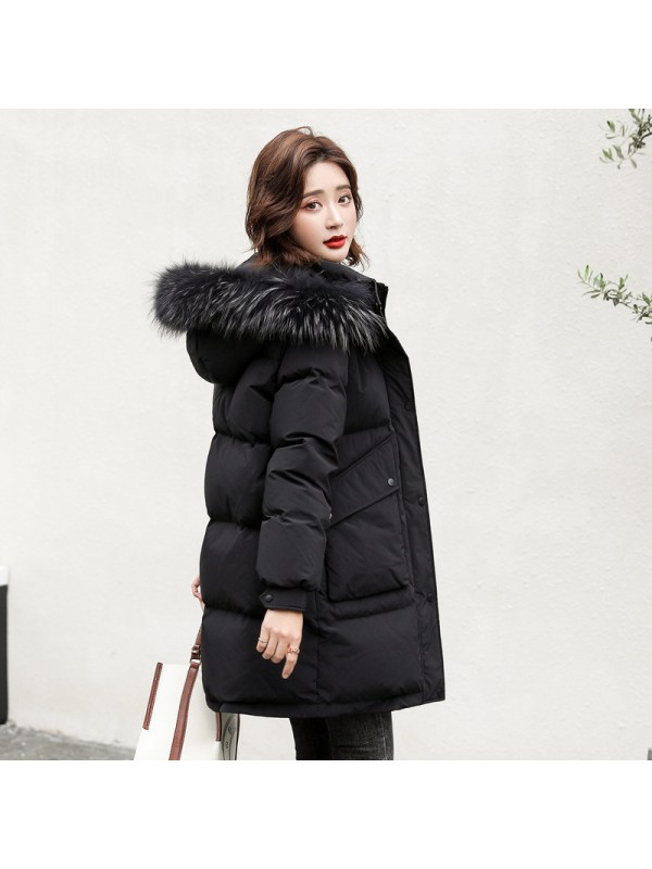 高梵大牌羽绒服女冬中长款2020年新款白鸭绒品牌高端网红外套