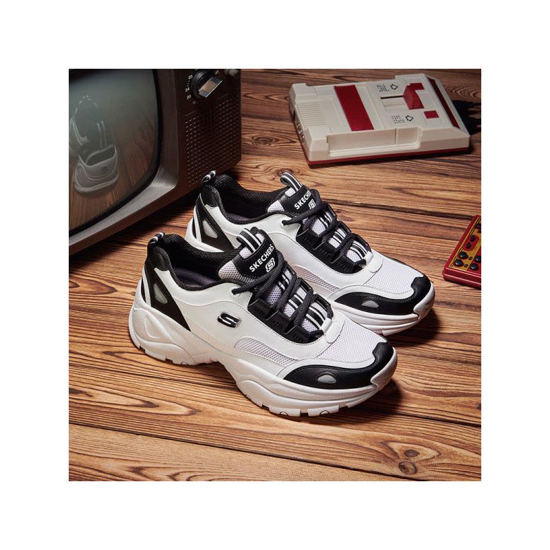 Skechers斯凯奇男鞋新款厚底增高老爹鞋 时尚复古户外鞋 999103图片