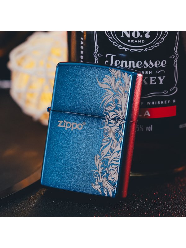 zippo原装进口打火机经典黑耀冰防风煤油磨砂打火机