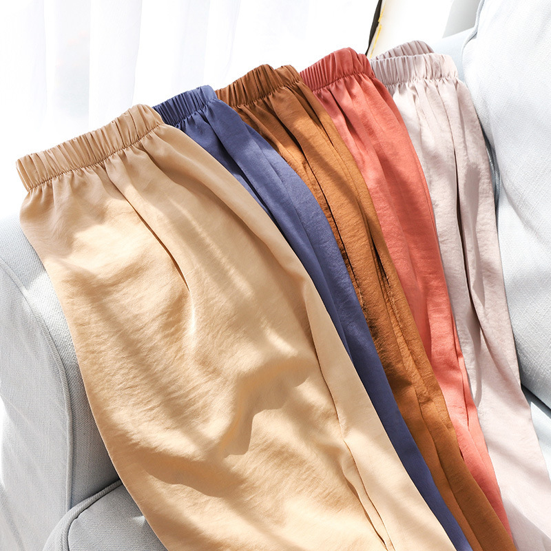 春夏仙女冰丝凉凉裤萝卜裤女哈伦裤灯笼防蚊百搭裤居家裤