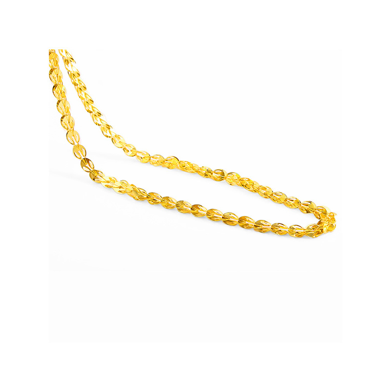 手拉手珠宝黄金项链999足金凤尾项链女款锁骨链时尚女士