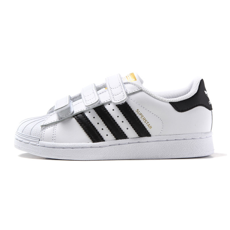 【自营】adidas三叶草男小童4-10岁贝壳头SUPERSTAR魔术贴休闲运动鞋B26070