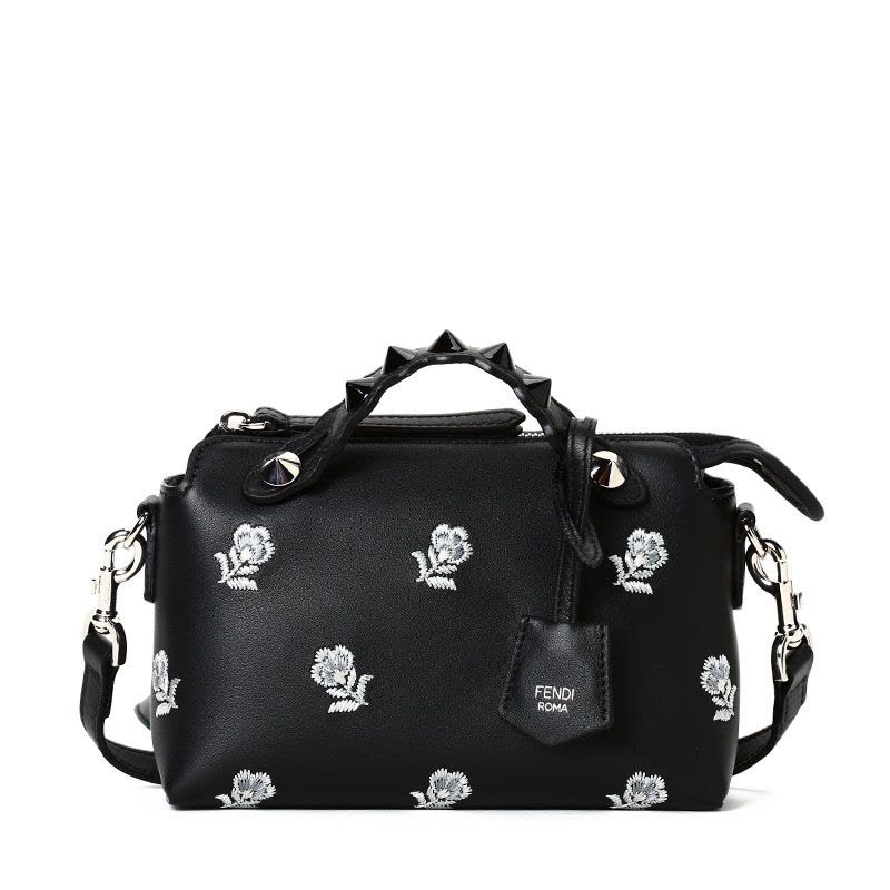 FENDI/芬迪 女包花朵装饰铆钉双挽手单肩斜挎包 8BL135图片