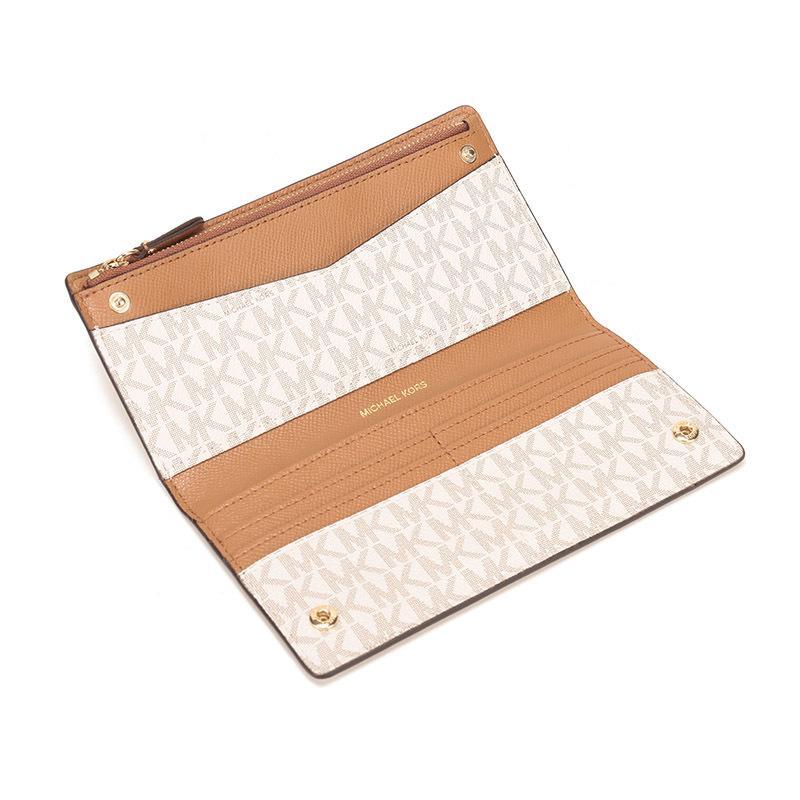 michaelkors迈克科尔斯女士moneypieces系列涂层帆布大号长款钱包32s