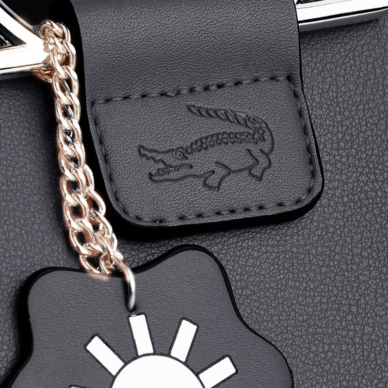 卡帝乐鳄鱼女包手提包单肩斜挎包2018新款上新冬韩版时尚百搭女士包包