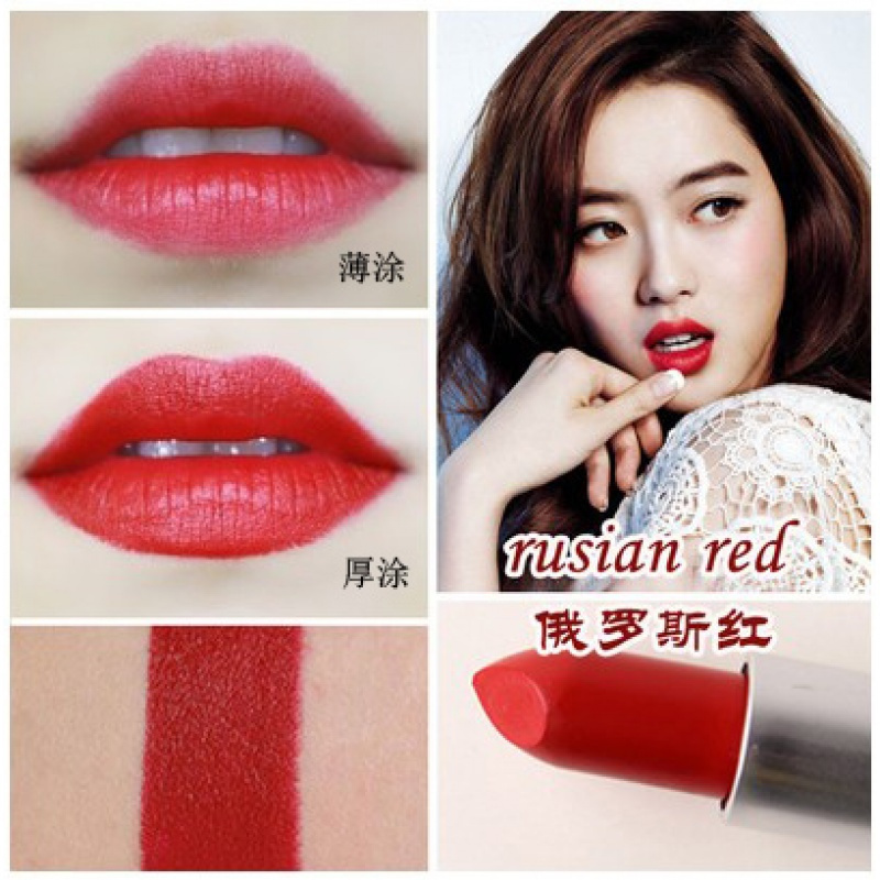 mac魅可红色系口红russianred俄罗斯红3g水漾润泽持久显色不脱妆防水