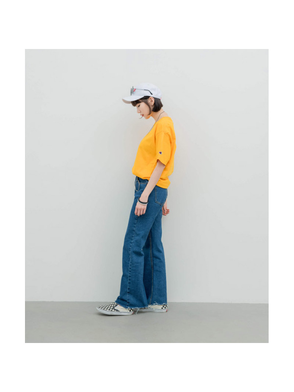 champion 冠军情侣款纯色修身基础款经典 T恤 短袖 T425GO黄