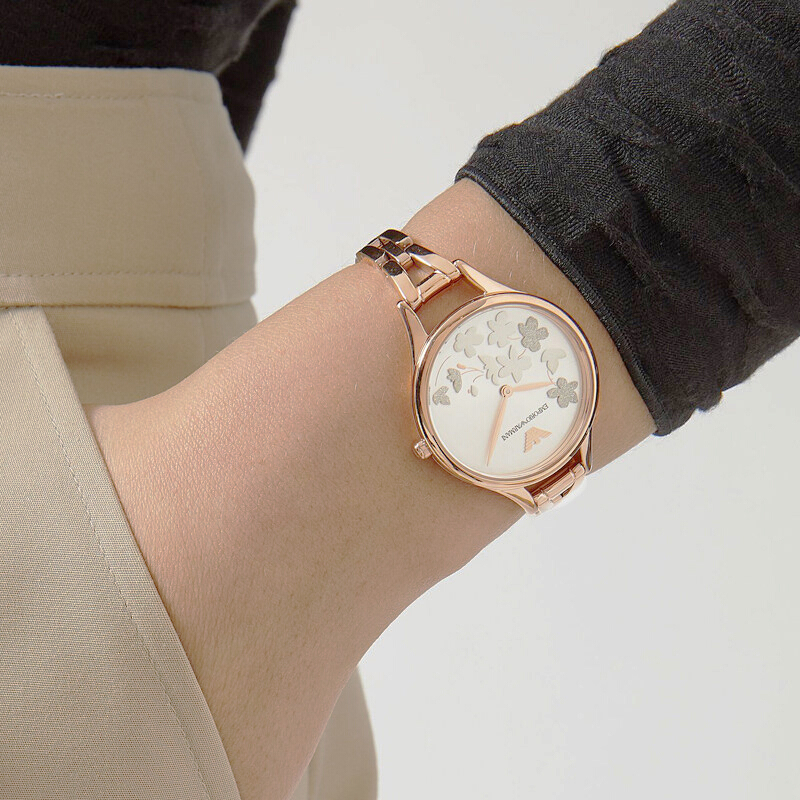 阿玛尼armani女表优雅简约时尚手表女新款ar11108