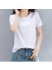 春夏季打底衫女韩版新款女式宽松纯色圆领短袖T恤女上衣女装