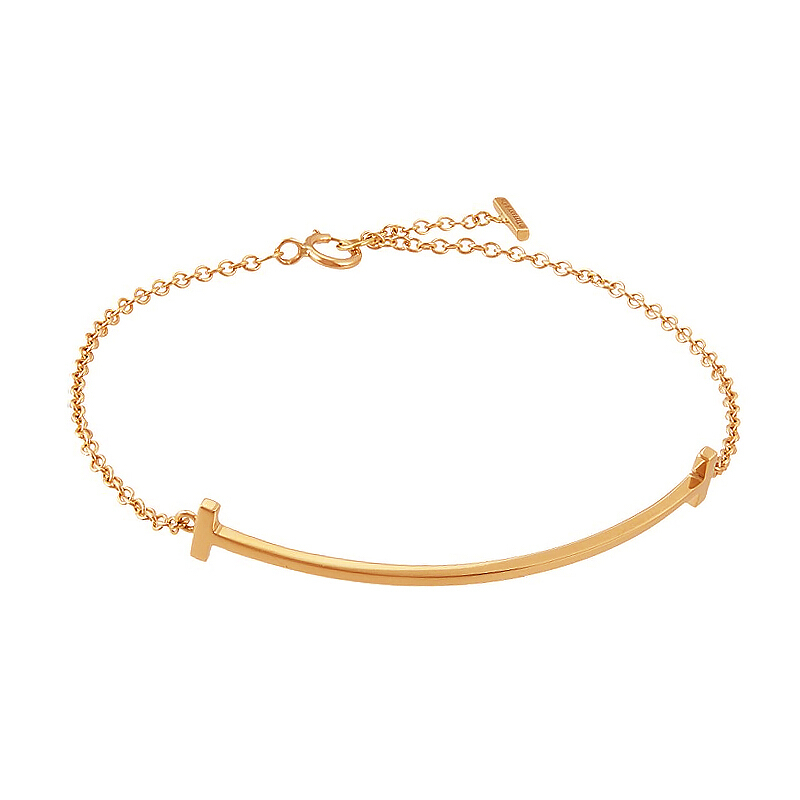 蒂芙尼 Tiffany & Co. T系列时尚笑脸金色手链 36667257