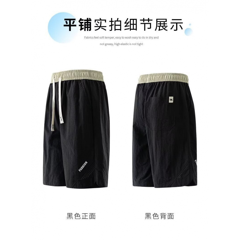 夏季新款美式短裤男潮牌薄款设计感小众宽松大码运动裤