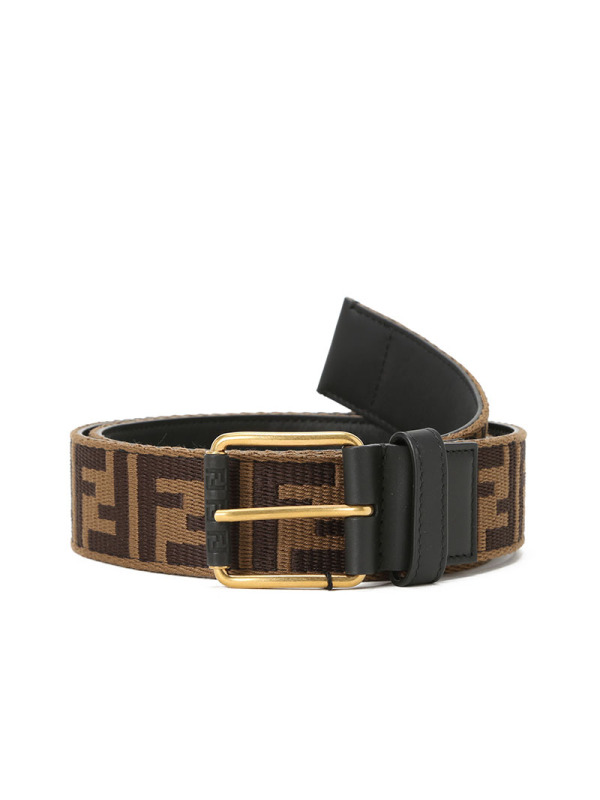 预订FENDI芬迪 男士腰带 7C0367 织物\牛皮革