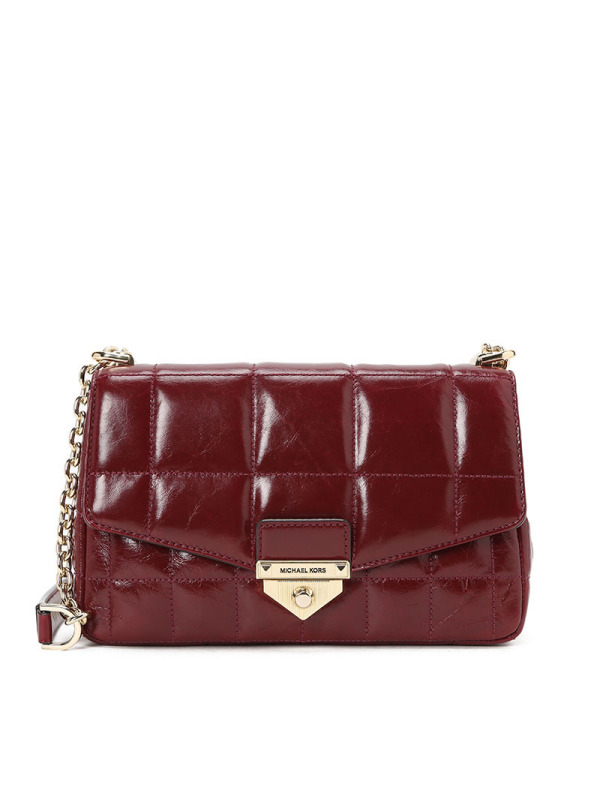 迈克高仕 MICHAEL KORS 口盖包 金属三角扣 格纹皮 30F0L1SL3Y 女士单肩包